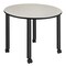 Regency Kee Mobile Tables, 48 W, 48 L, 29 H, Wood, Metal Top, Maple TBMC48RNDPLBK - alternate 1